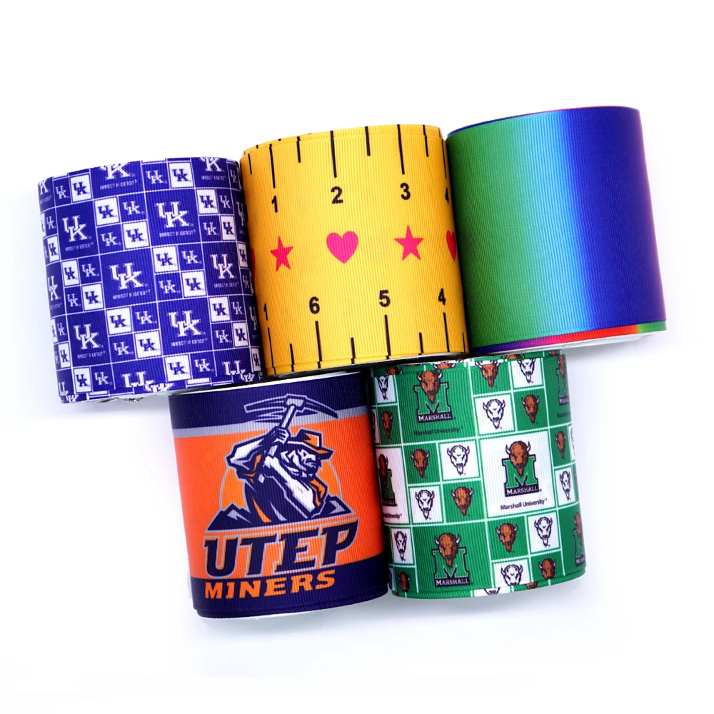 

Free shipping 50 yard per size sport ribbon printed grosgrain ribbon 31570