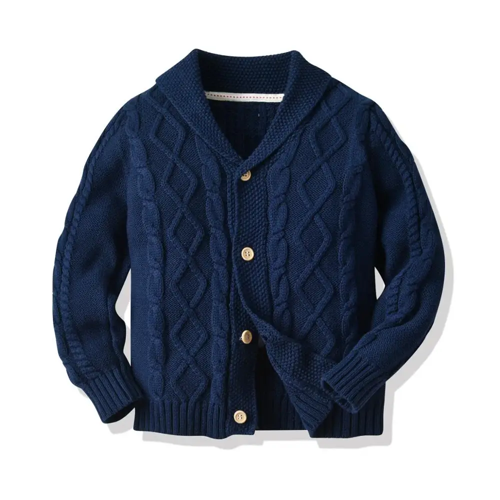 EYD19M04 navy blue Свитера для мальчиков возрастом от 1 года до 6 лет осенне-зимние детские вязаные свитера с рисунком машины, пуловер Повседневные детские топы, зимняя одежда для малышей свитер для мальчиков - Цвет: EYD19M04 navy blue