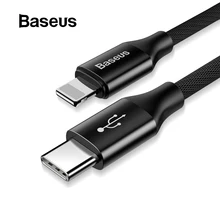Baseus USB кабель для iPhone 11 Pro Max XR Xs 8 usb type C кабель для Lightning зарядный кабель быстрое зарядное устройство USB кабель для передачи данных провод