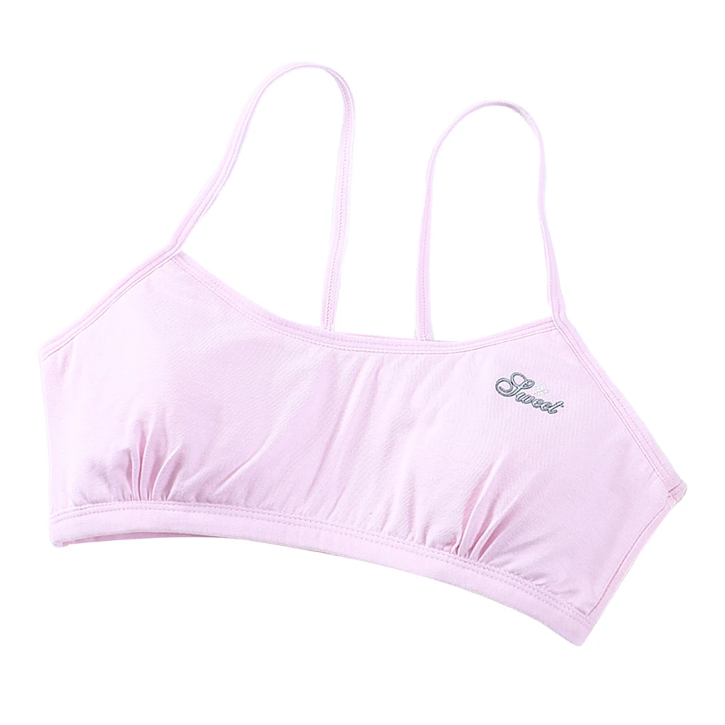 Young Girls Teen Girls Breathable Bra Wireless Stretchy Yoga Bras Training Bra for Activity Gym