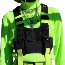 W klatce piersiowej-Rig torba hip-hop Streetwear talii torba regulowany mężczyźni taktyczne torby w klatce piersiowej Fanny Pack mężczyźni Streetwear Kanye kamizelka mężczyzna(China)