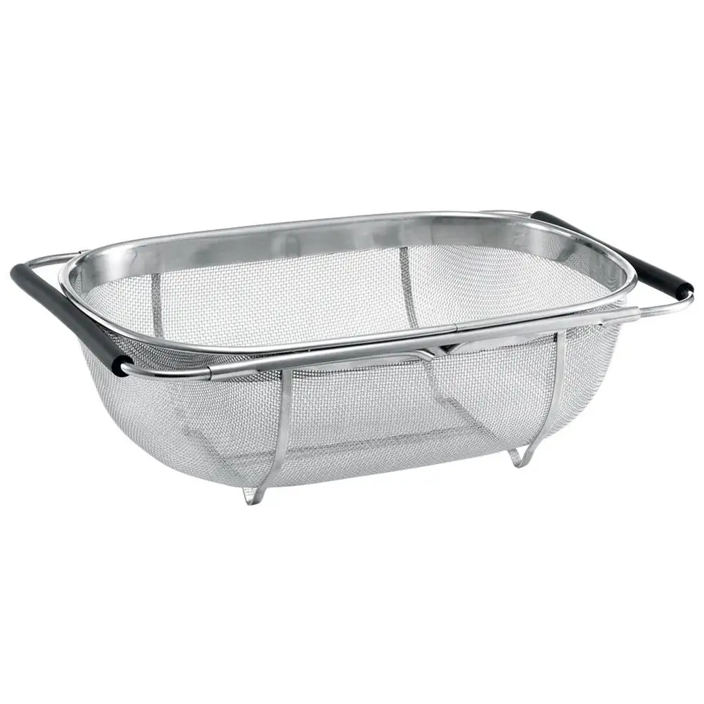 Retractable Over The Sink Perforated Water Draining Colander Strainer for Washing Rinsing Fruits Vegetables Kitchen Storage | Дом и сад