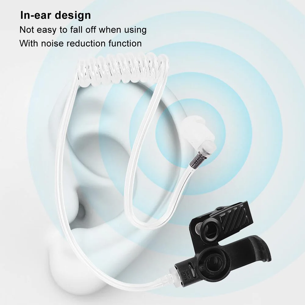 Earpiece for walkie talkie PU IP54 Waterproof Headphone In-Ear Air Guide Headset Accessory for ICOM IC-M33 M25 M34 earpiece