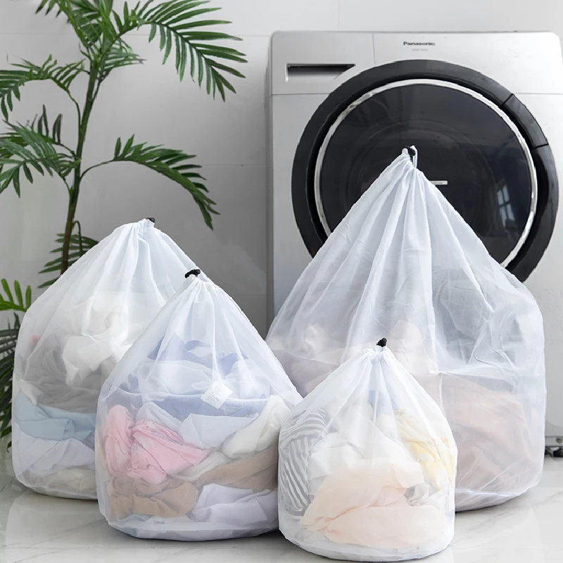 Bolsas de malla lavandería de 3 tamaños, bolsa de red con cordón para interior, sujetador, organizador de ropa para el accesorios para lavadora|Bolsas de lavandería| - AliExpress