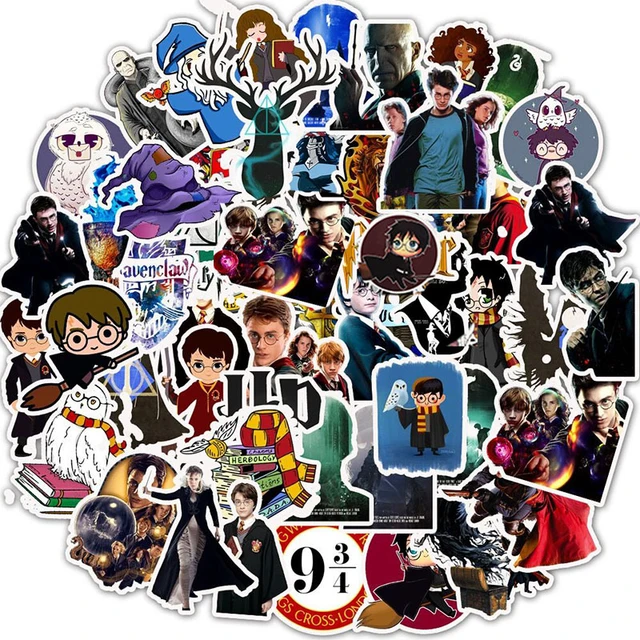 50PCS Classic Movie Harri Potter Sticker Funny Anime Waterproof for Phone  Laptop Scrapbook Scooter Toys for