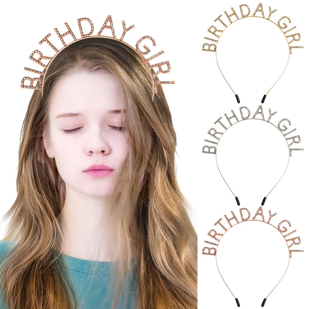 Повязка на голову с надписью Happy Birthday Girl|fashion hair accessories|hair accessoriesaccessories fashion |