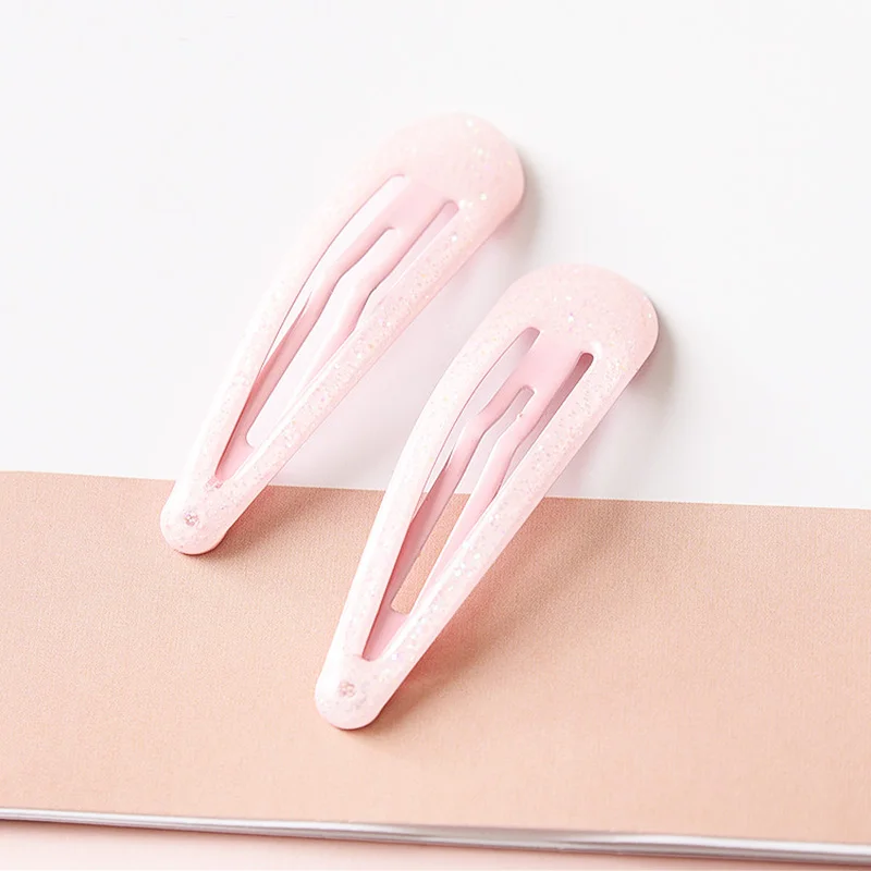 Light pink Аксессуары для волос, Детские гениальные градационные пудры, новая мода, 1 пара, качественные детские клипсы для девочек - Цвет: Light pink