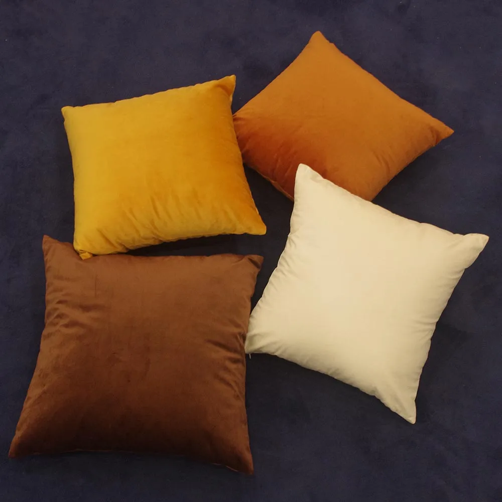 ESSIE HOME High End Velvet Cushion Cover Pillow Case Caramel Cream