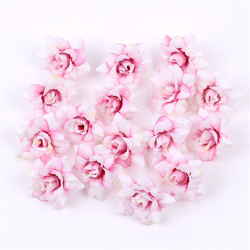 10/20/30Pcs Artificial Flowers Silk Rose Head For Home Decor Wedding Wall Decorations DIY Christmas Garland Scrapbooking Craft