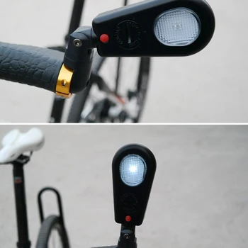 

Bike Bicycle Handlebar Rearview Mirror With Light Cycling Rear View Mirror Portable Design Simple Installation