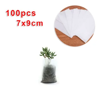 

100pc Garden Plant Pots Planters Grow Bags Non-woven Fabric Pouch Root Container