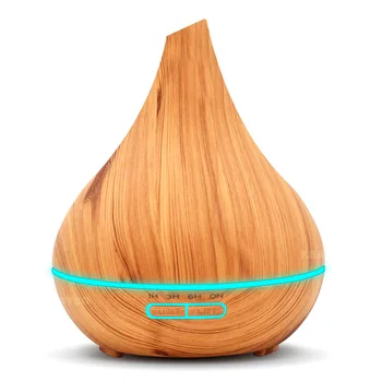 

Aroma Essential Oil 400ML Diffuser Ultrasonic Mist Maker Air Humidifier with Wood Grain LED Lights for Office Living Home