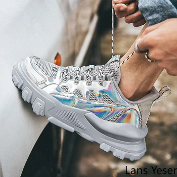 

New Running Shoes for Men Breathable Air Mesh Lace-up Sport Shoe Trend Lightweight Flexible Soft Outdoor Walking Sneakers Unisex