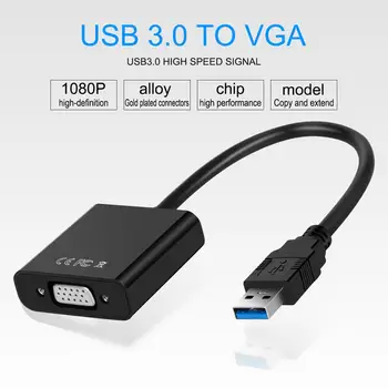 

USB 3.0 to VGA External Multi-display Adapter Converter External Video Graphic Card Video Converter Adapter for Win7/8/10 1080P
