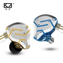 KZ ZS10 Pro Gold Earphones 4BA+1DD Hybrid 10 drivers HIFI Bass Earbuds In Ear Monitor Noise Cancelling Metal Headset
