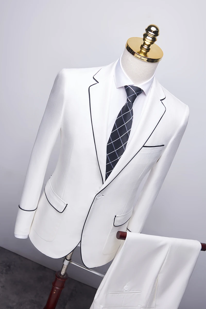 TIAN QIONG однотонный мужской костюм однобортный деловой мужской костюм смокинг Свадебные костюмы для жениха для мужчин облегающие вечерние платья