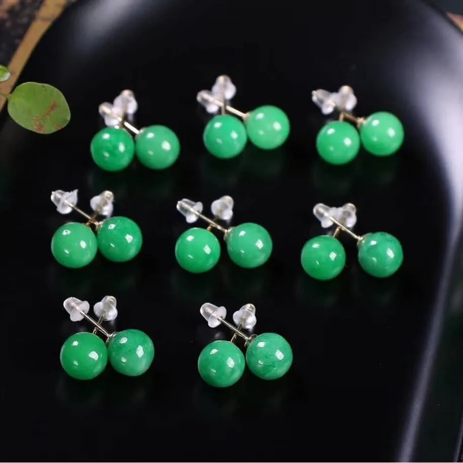 Серьги гвоздики Echsun 14k с золотым изумрудом esmeralda ювелирное изделие для женщин