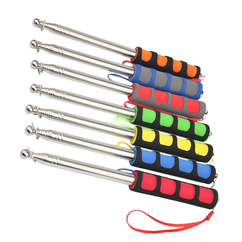 1m/1.2m/1.4m/1.6m/2m/2.5m Portable Ferula Pointer Poles for Flags Windsock Extendable Telescopic Handheld Windsock Flag Pole