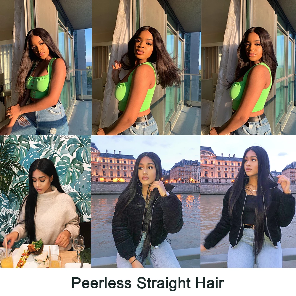 PEERLESS Virgin Hair малазийские прямые Необработанные необработанные человеческие волосы для наращивания 3 пряди с 4*4 на шнуровке