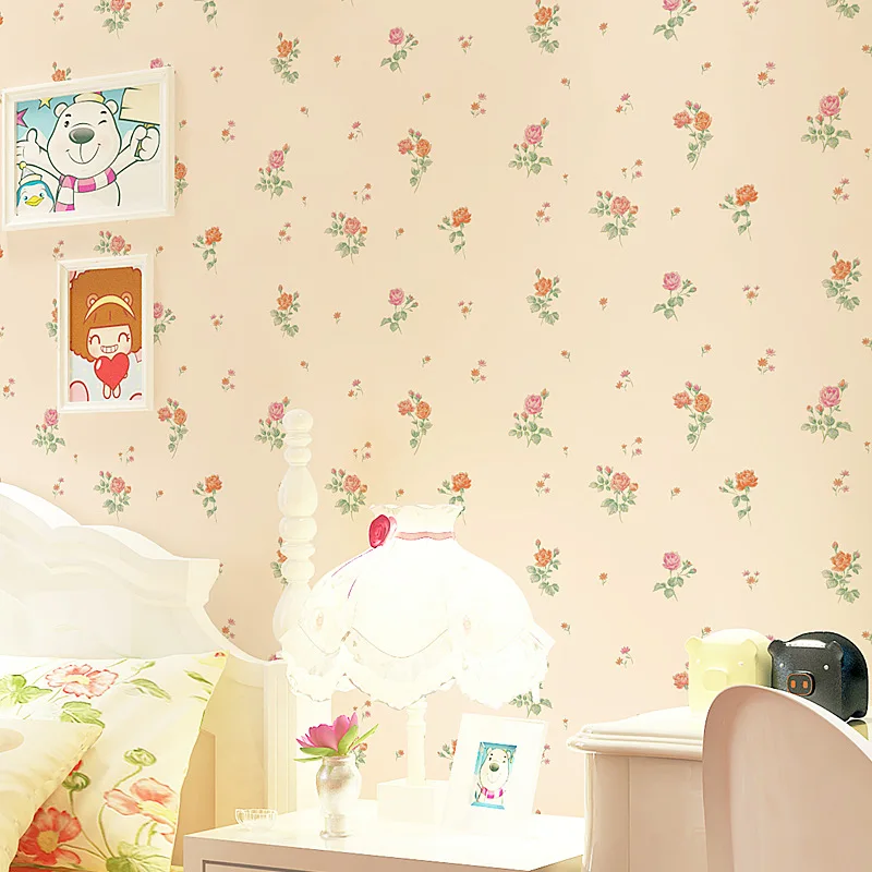 

3D stereo romantic European pastoral floral non-woven wallpaper roll bedroom living room wedding room full background wall murals