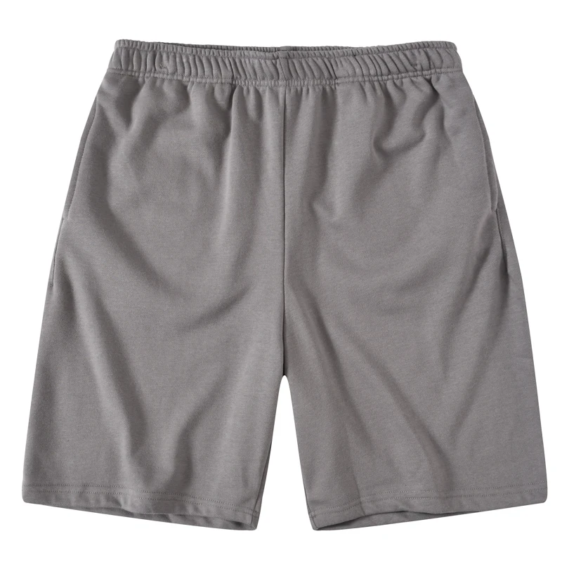 Летние простые и Удобные однотонные хлопковые свободные прямые спортивные мужские шорты с пятью точками, повседневные брюки