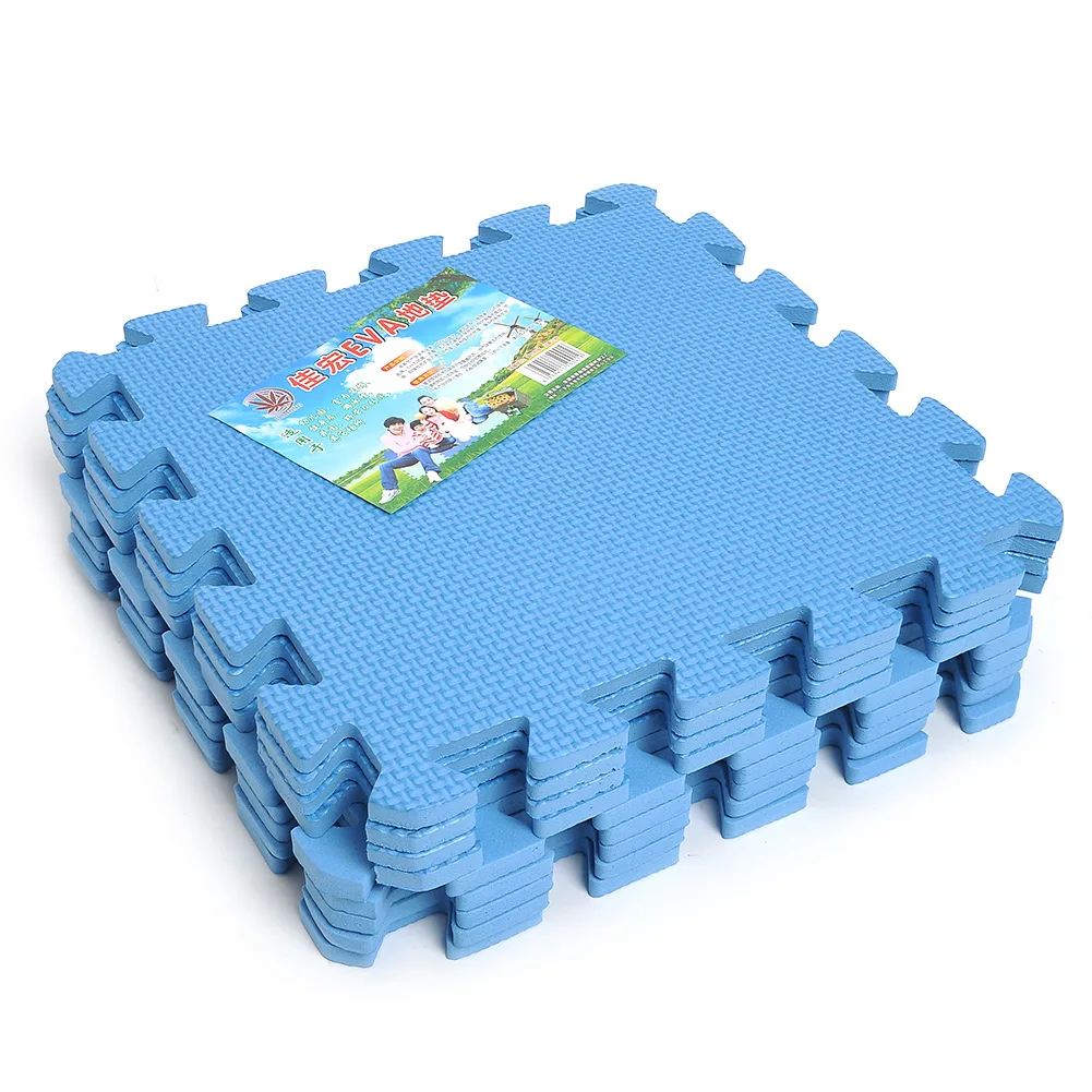 Blue Игровой коврик, 9 шт., пенопластовая розовая плитка, роза, EVA пенопластовый коврик, блокировочный коврик, коврики для гостиной, мягкие, для детей - Цвет: Blue