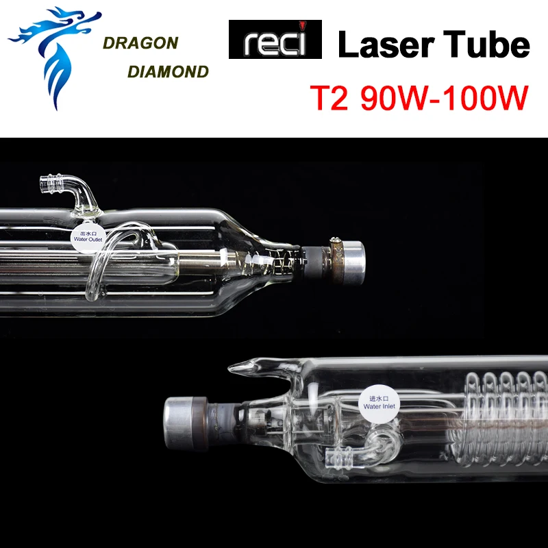 Reci T2 90 Вт-100 Вт CO2 лазерная трубка деревянная коробка длина упаковки 1250 мм диаметр. 65 мм для CO2 лазерной гравировки и резки