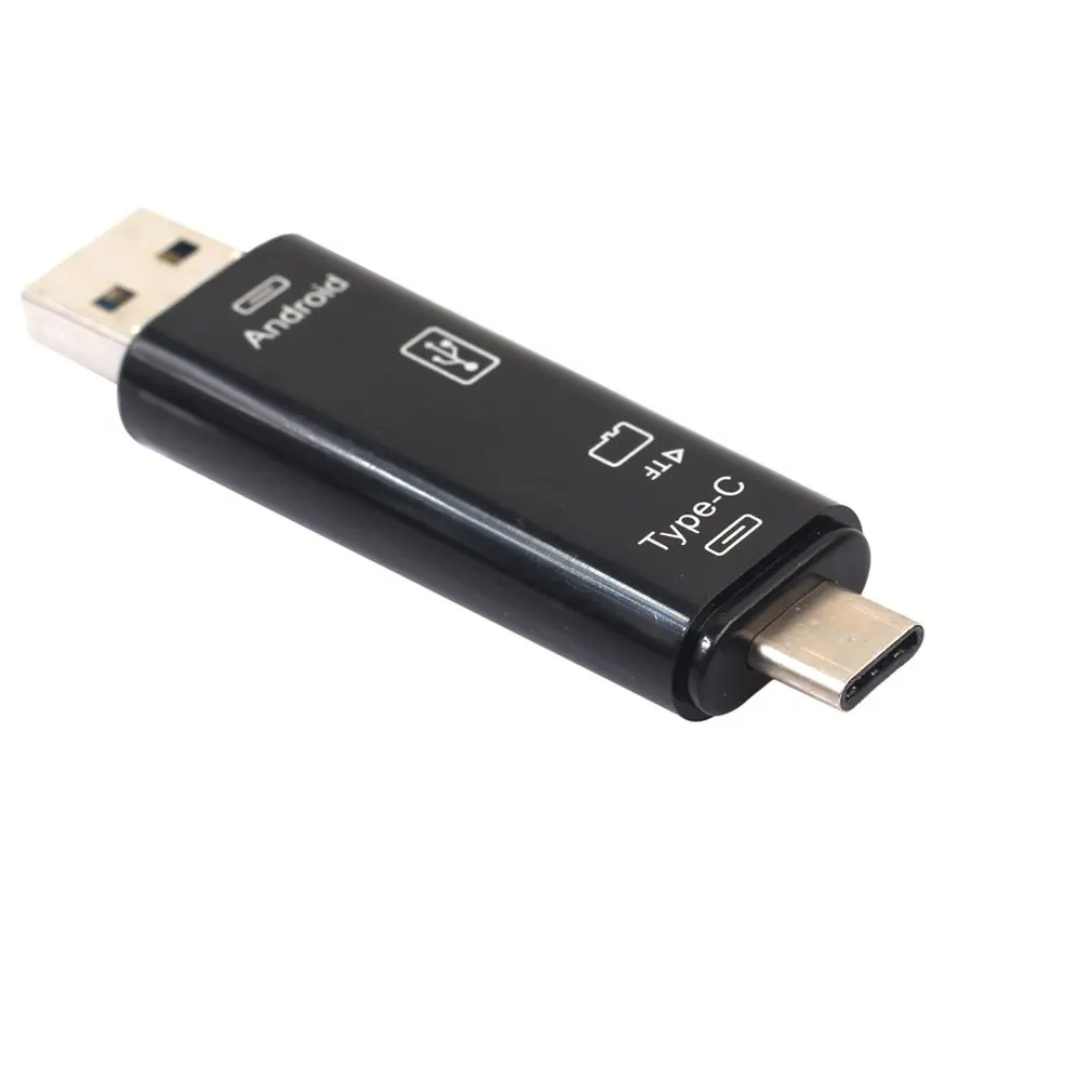 Многофункциональный 5 в 1 type-C кард-ридер Micro usb type-C флэш-накопитель адаптер разъем Высокоскоростной считыватель карт памяти