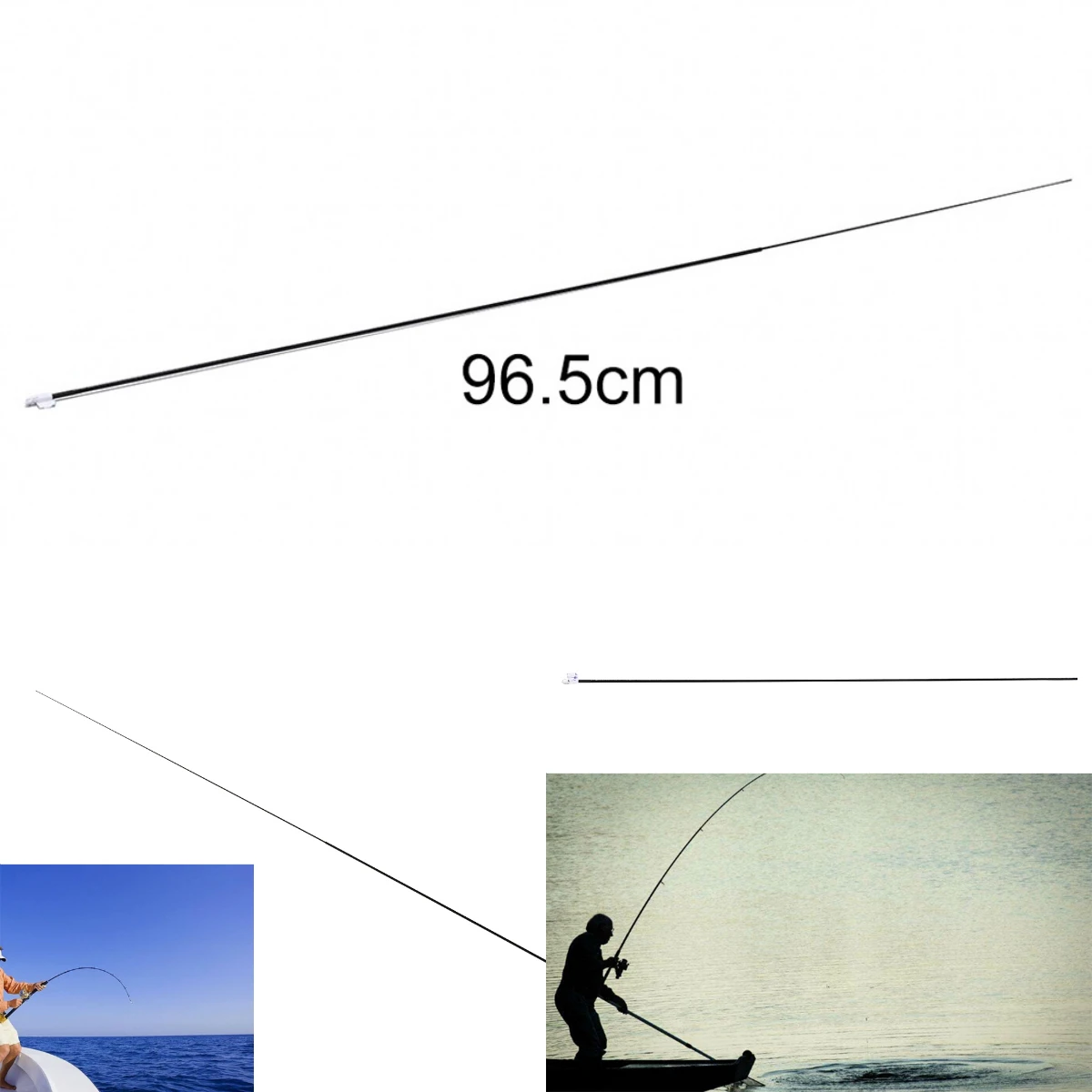 56cm 2intervals Durable Fishing Rod Spare Tips Solid And Hollow Carbon Rod Accessories