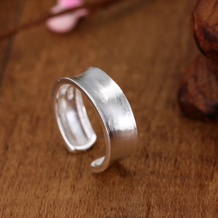 925 Sterling Silver Rings For Women geometry width Open Ring Hypoallergenic Sterling Silver Jewelry Gifts For Girls Silver Rings Silver Ring