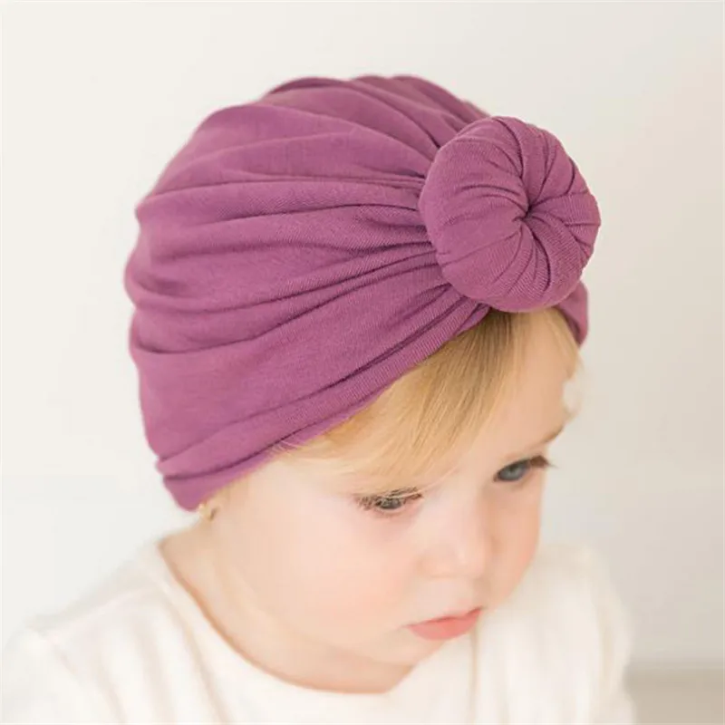 

Infant Headbands Baby Hats Solid Cotton Knot Turban Headband For Girls Stretchy Beanie Hats Girls Headband Baby Hair Accessories