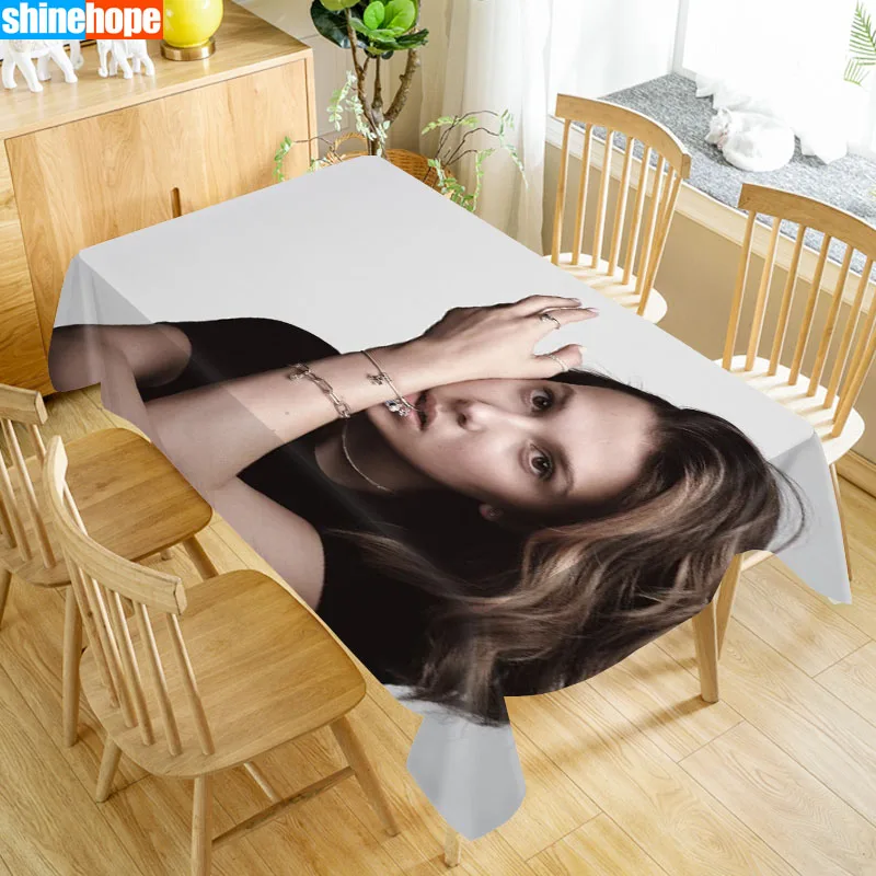 

Millie Бобби коричневая скатерть из ткани Оксфорд скатерть свадебное украшение прямоугольная скатерть для вечеринки ТВ чехлы