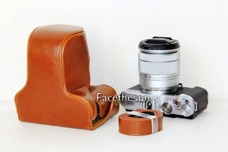 PU leather camera bag fuji -17