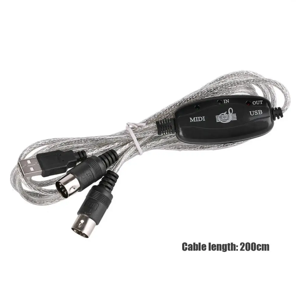 Высокая точность передачи USB IN OUT конвертер интерфейсного кабеля MIDI адаптер