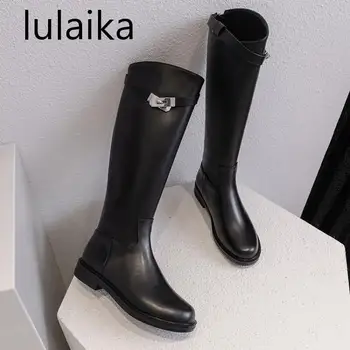 

Winter Autumn Slip-On Sexy Over The Knee High Pu Snow Women's Fashion Thigh Shoes Woman Leather Slim Boots Size 34-42