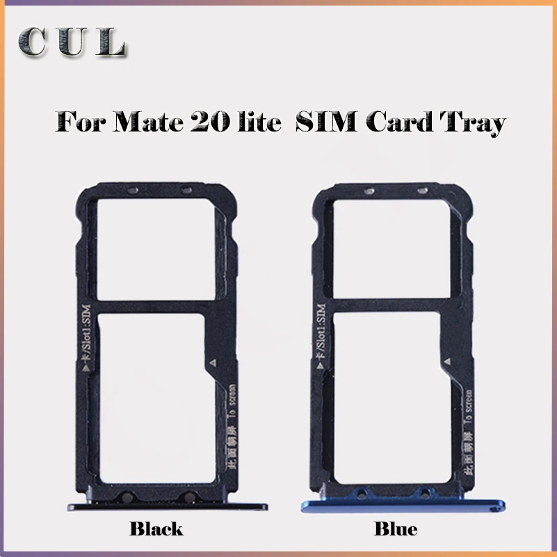 Original Sim Tray Holder For Huawei Mate 20 lite SIM Card Slot Adapter Socket Repair Parts | Мобильные телефоны и