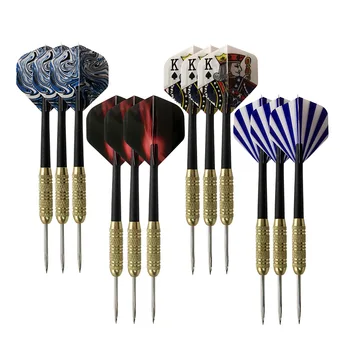 

3Pcs 12g Professional Dart Steel Tip Copper Plated Iron Barrel PC Shaft PET Flight Training Dart