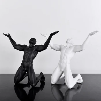 

Simple Modern Gym Sports Hall Athletes Character Resin Decoration Home Livingroom Furnishing Crafts Office Figurines Ornaments