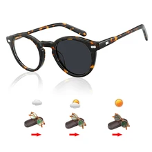 Фотохромные очки для чтения переходные прогрессивный высококачественный ацетат рамка обесцвечивание пресбиопические линзы на открытом воздухе солнцезащитный козырек