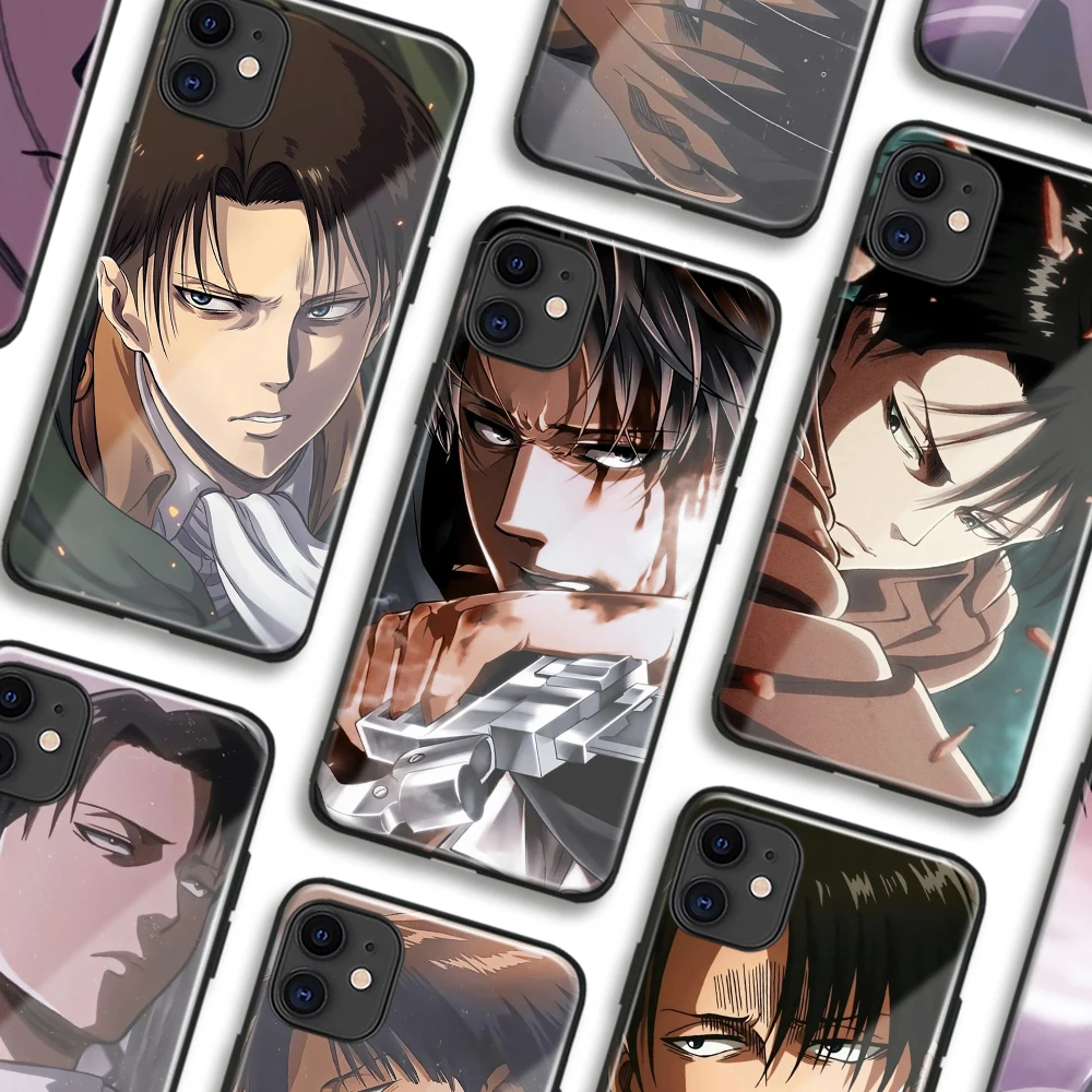 Levi Attack on Titan Anime Soft Silicone Glass Phone Case for IPhone SE