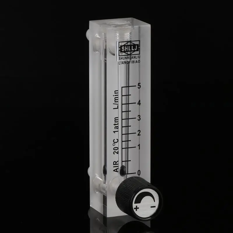 High-Definition Precision Air Gas Flow Meter 0-5L Panel Type Plexiglass Hose Connection Oxygen Generator Rotor Flowmeter