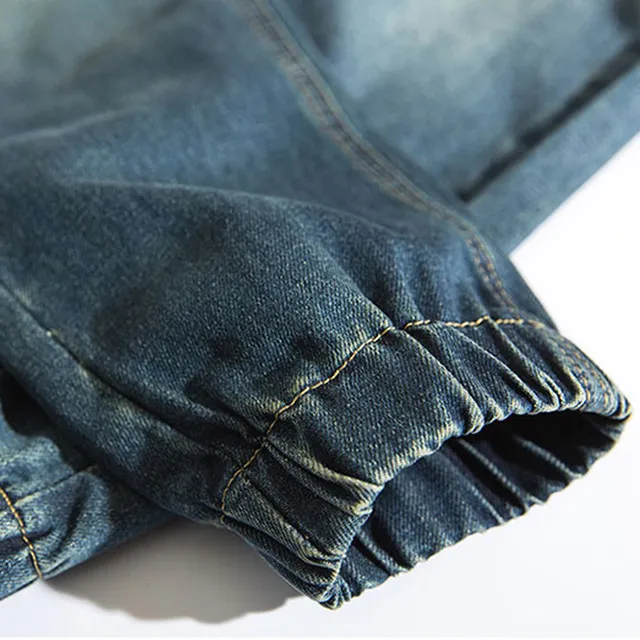 Streetwear stretch jeans with elastic waist