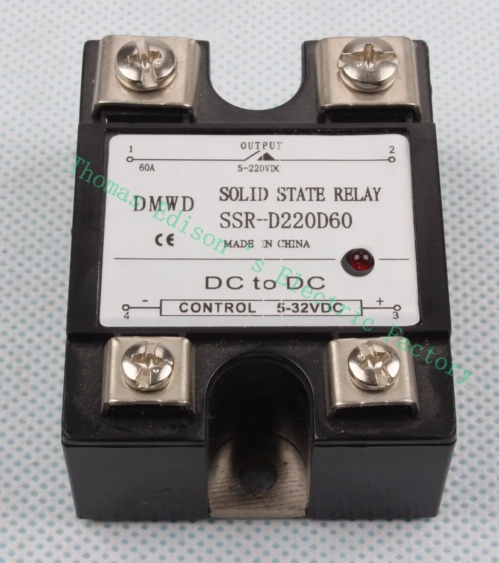 

DMWD Single phase solid state relay with indicator SSR-60DD 60A 5-32V DC TO 5-220V DC SSR 60DD relay solid state SSR-D22060