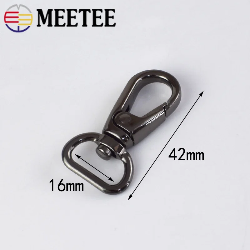 Meetee10/30pcs13mm 16 мм связка для ключей металлическая пряжка для сумки ошейник для собак застежка омаров адаптер для часов Аппаратные аксессуары AP507