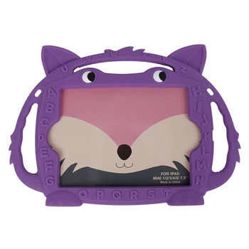

Silicone Cartoon fox Case For iPad mini 1 2 3 4 5 Kid friendly Carry for iPad mini 5 4 Shockproof Washable Tablet PC Case Shell
