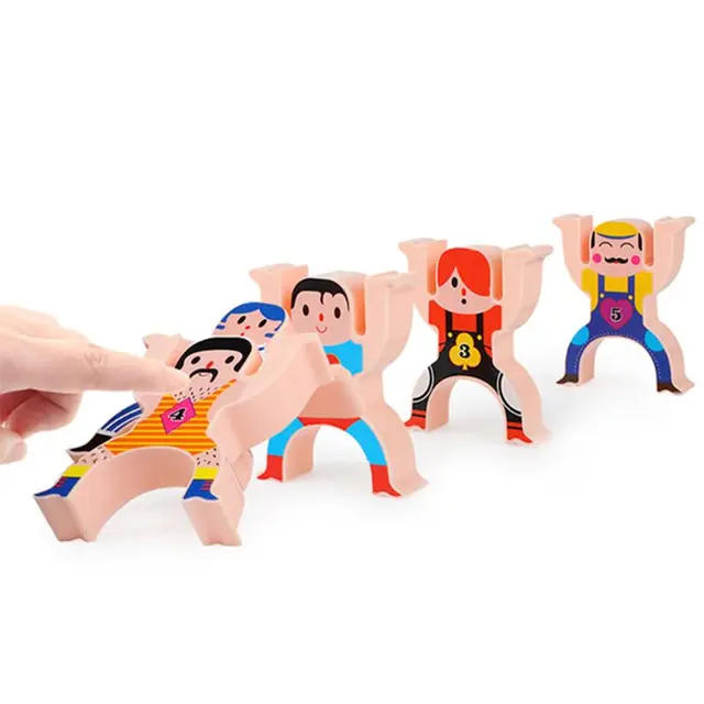 Hercules Acrobatic Troupe Villain Children Puzzle DIY Building Blocks Stacking Balance Parent-child Interactive Kids Toy 4