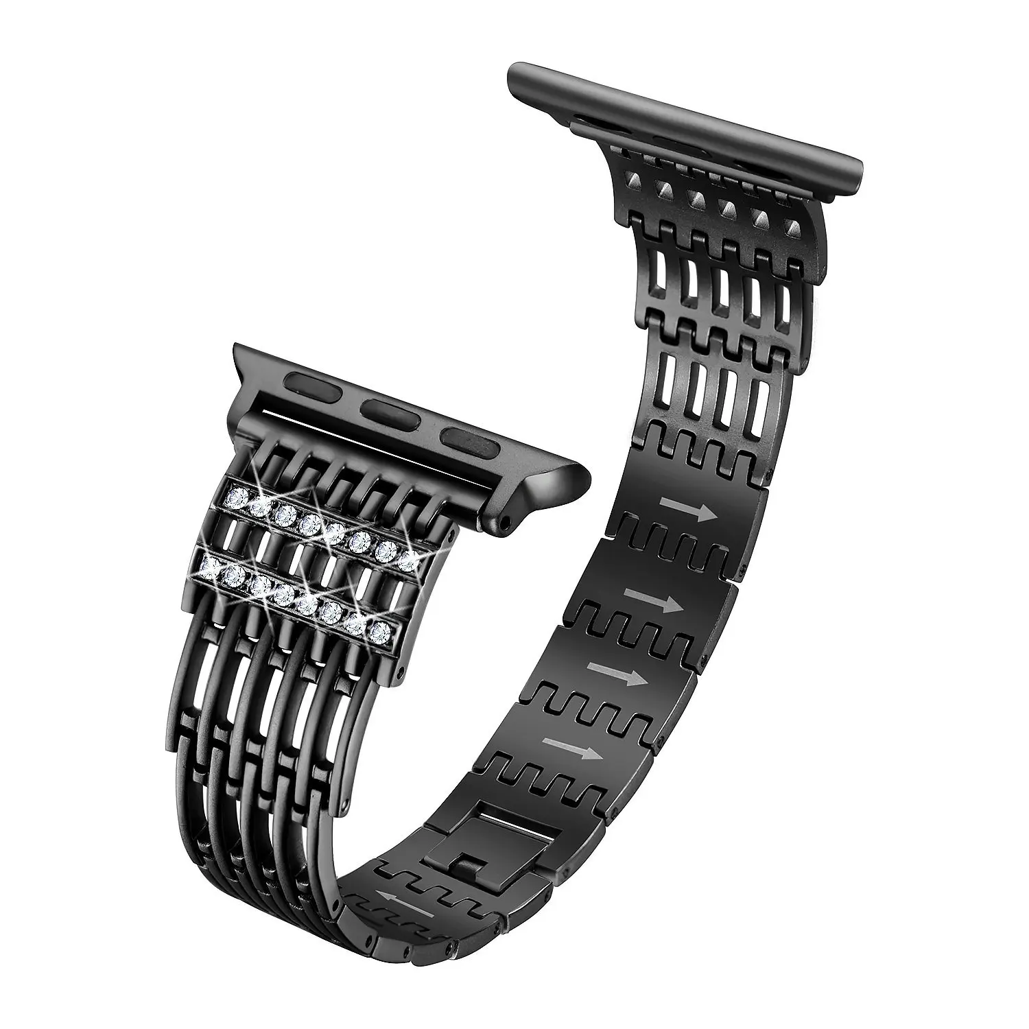 Ремешок из нержавеющей стали с бриллиантами для Apple Watch band 38 мм/42 мм/40 мм/44 мм браслет женский браслет iWatch band Series 5 4 3 2 1 iwatch 38 мм полосы 42 мм