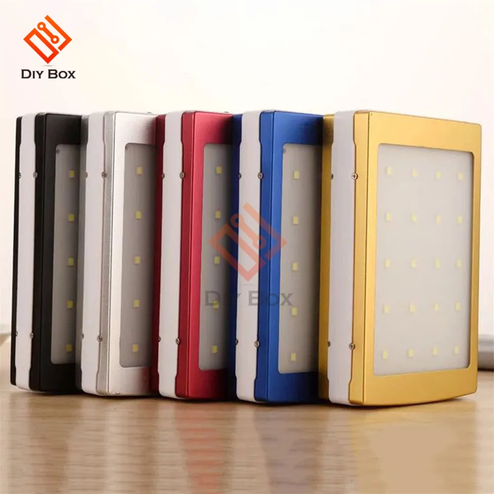 

18650 Mobile Power Portable Solar Power Bank Charger DIY Box Materials LED Dual USB Charge Powerbank Cover Case for Phone