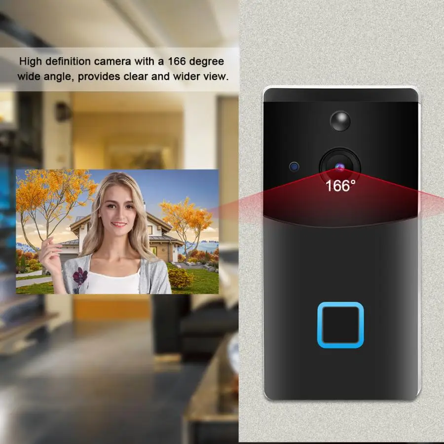 HD дверной звонок 1080P HD Wi-Fi с ночным видением двухсторонний внутренний PIR видео дверной звонок для Tuya