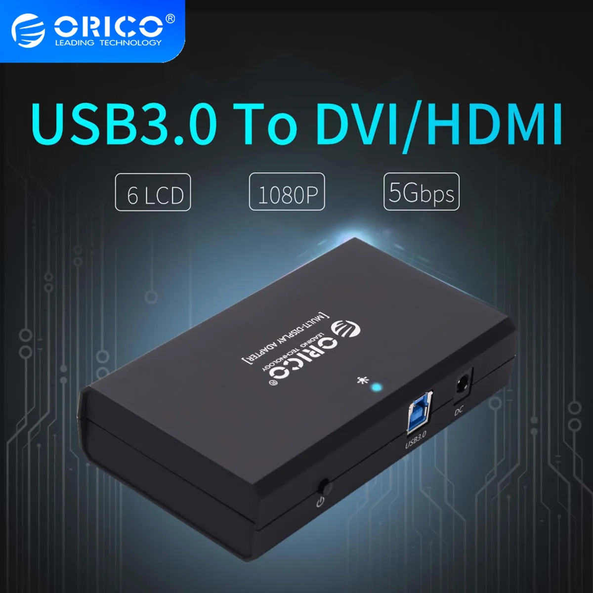 Внешний монитор ORICO с USB 3 0 на DVI/HDMI контроллер разъема 5 Гбит/с поддержка 6